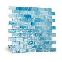 Algopix Similar Product 15 - Adedeo Glass Mosaic Tile Blue Wave 12 x