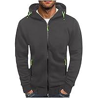 Algopix Similar Product 1 - SUNYUAN Mens Drawstring Zip Fleece