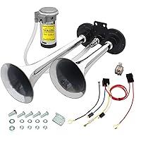 Algopix Similar Product 14 - GAMPRO 12V 150db Air Horn Chrome Zinc