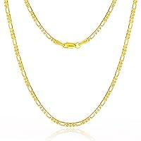 Algopix Similar Product 8 - Waitsoul Mens Gold Figaro Chain with