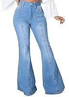 Algopix Similar Product 15 - SeNight Bell Bottom Jeans for Women