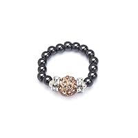 Algopix Similar Product 16 - Gold Crystal Magnetic Hematite Ring