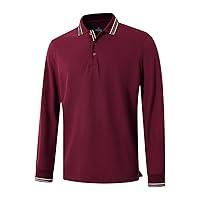 Algopix Similar Product 11 - VEBOON Polo Shirts for Men Casual Long