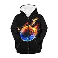 Algopix Similar Product 1 - Jekioweii Basketball Zipper Flame