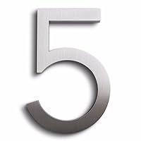 Algopix Similar Product 14 - Modern House Number  Brushed Aluminum