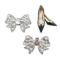 Algopix Similar Product 4 - SimplCharm 1 Pair Rhinestone Shoe Clips