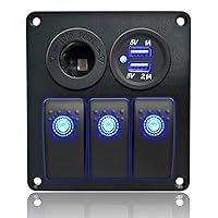Algopix Similar Product 4 - IZTOSS 3 Gang Rocker Switch Panel with