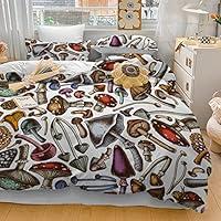 Algopix Similar Product 18 - SOULZZZ Wild Mushroom Aesthetic Bedding