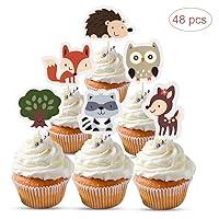 Algopix Similar Product 14 - Mity rain 48Pcs Woodland Creatures