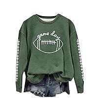 Algopix Similar Product 10 - Womens Long Sleeve T Shirts Football