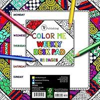 Algopix Similar Product 15 - COLOR ME Weekly Desk Pad
