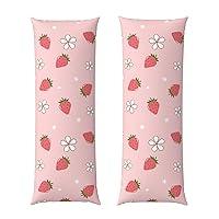 Algopix Similar Product 1 - Body Pillow Cover  Cute Strawberry