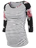 Algopix Similar Product 2 - Jezero Maternity Baseball Crew Neck