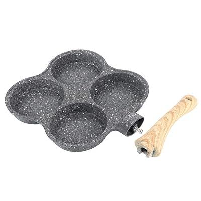 4-Holes Non-Stick Cast Iron Omelet Frying Pan Skillet Pancake