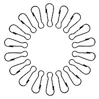 Algopix Similar Product 10 - 100Pcs Black Lanyard Snap Clip Hooks
