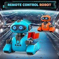 Hamourd Robot Toys for Boys Girls, Rechargeable Remote Control Emo Robots  with Auto-Demonstration, Flexible Head & Arms, Dance Moves, Music, Shining