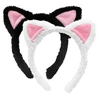 Algopix Similar Product 15 - 2Pack Black and White Cat Ears