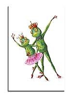 Algopix Similar Product 2 - Frog Dance Wall Art Bathroom Decor