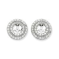 Algopix Similar Product 16 - 14k White Gold Diamond Earring Jackets