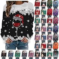 Algopix Similar Product 3 - Christmas Sweatshirt for Women Red Wine