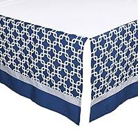 Algopix Similar Product 7 - Navy Blue Geometric Print Tailored Crib