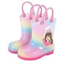 Algopix Similar Product 15 - Kids Rain Boots For Girls Toddler Shoes