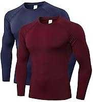 Algopix Similar Product 8 - Queerier Mens Compression Shirts Long