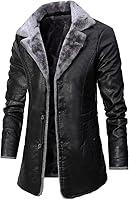 Algopix Similar Product 11 - Mens Sherpa Lined Suede Leather Jacket