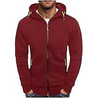 Algopix Similar Product 14 - SUNYUAN Mens Drawstring Zip Fleece