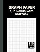 Algopix Similar Product 9 - Graph Paper 316 Inch Squares Notebook