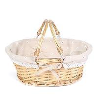 Algopix Similar Product 8 - MEIEM Wicker Gift Baskets Empty Oval
