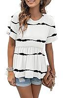 Algopix Similar Product 4 - TASAMO Womens Loose Ruffle Hem Short