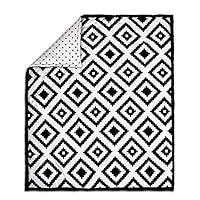 Algopix Similar Product 17 - Black Diamond Tile Print 100 Cotton