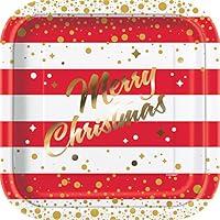Algopix Similar Product 17 - Square Foil Gold Sparkle Christmas