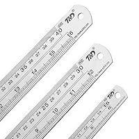 Algopix Similar Product 16 - FJYQOP Stainless Steel Ruler Set  3
