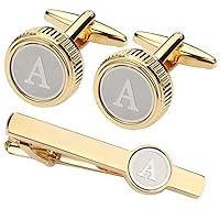 Algopix Similar Product 3 - GWD Mens Cufflinks Tie clips set Set