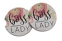 Algopix Similar Product 3 - Boss Lady  Ceramic Car Coasters Matte