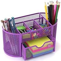 Algopix Similar Product 13 - Oval Mesh Desk Organizer 9