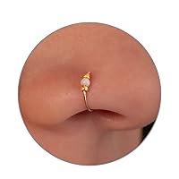 Algopix Similar Product 16 - Small Gold Nose Piericng  Handmade 7mm