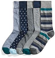 Algopix Similar Product 8 - Goodthreads Mens Patterned Socks Pack
