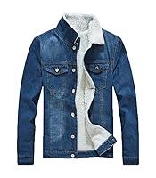 Algopix Similar Product 16 - INVACHI Men Fleeced Lined Denim Jacket