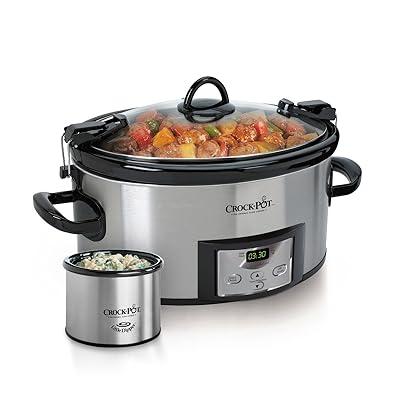 Crock-Pot SCCPVLR609-R 6-Quart Cook and Carry Slow Cooker with Little  Dipper Warmer (Assor