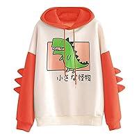Algopix Similar Product 14 - Mimacoo Cute Dinosaur Print Hoodie for