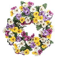 Algopix Similar Product 6 - OakRidge Colorful Pansy Wreath 14