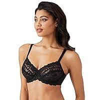 Curve Muse Women's Plus Size Add 1 and a half Cup Push Up Underwire Lace  Bras -2PK-Black,Cream-42DDD