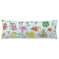 Algopix Similar Product 9 - LynaRei Summer Theme Body Pillow Cover