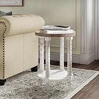 Algopix Similar Product 9 - Round top table Wooden side table 2