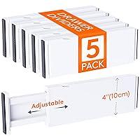 Algopix Similar Product 13 - Lifewit 5 Pack Drawer Dividers Plastic
