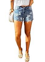Algopix Similar Product 4 - Sidefeel Womens Ripped Jean Shorts Mid
