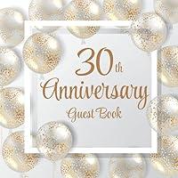 Algopix Similar Product 9 - 30th Anniversary Guest Book Gold